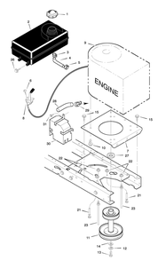 Part Location Diagram of 094407  Z Murray Stack Pulley Assembly